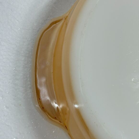 Vintage Fire King Anchor Hocking Peach Lustr 8” Cake Baking Casserole Dish #450 - Picture 8 of 10